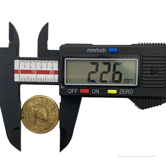 Vintage Dollar Steamship Line Uniform Button Gilt Brass Maritime Naval Militaria - Picture 5 of 5